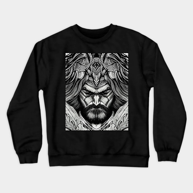 Nordic God Norse Thor Nordic Runes Viking Odin Crewneck Sweatshirt by ZiolaRosa